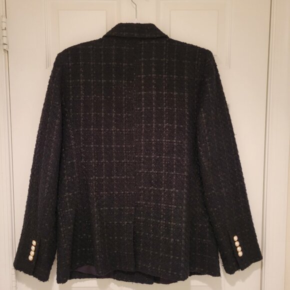 ANN TAYLOR TWEED DOUBLE-BREADTED BLAZER SZ 10 - Picture 12 of 14